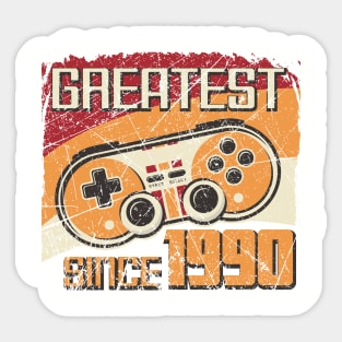 Vintage Gamers 1990 30th birthday Retro Game Controller 30 yo Sticker